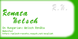 renata welsch business card
